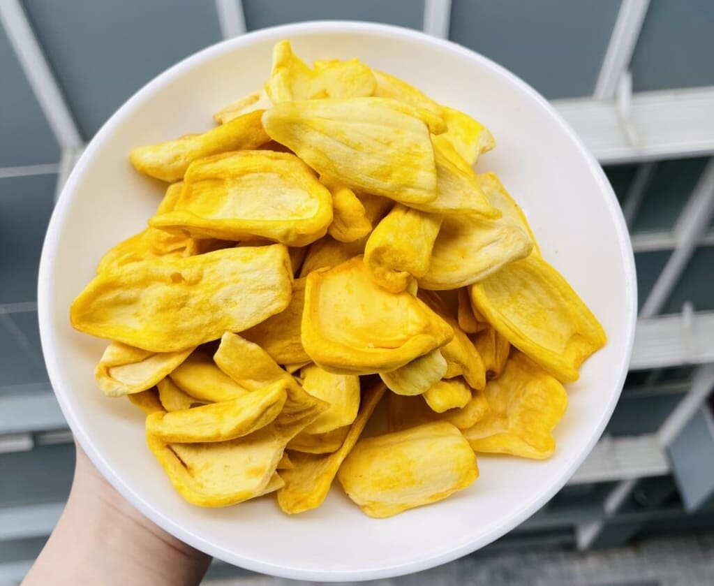 Dried jackfruit close-up texture